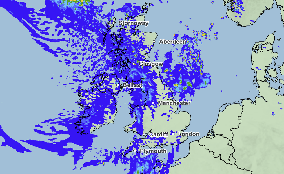 Rainfall is expected across the UK on Friday, the Met Office has claimed