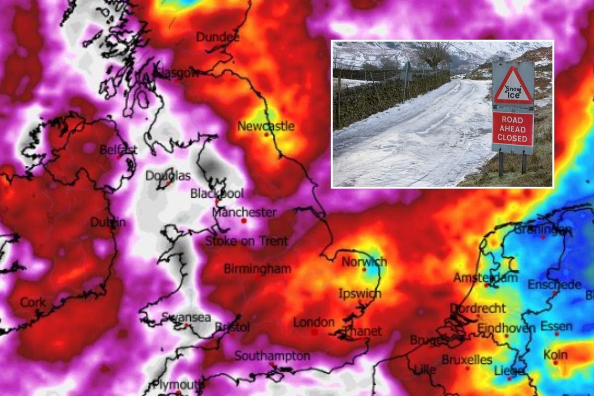 Rainfall map, Monday December 1