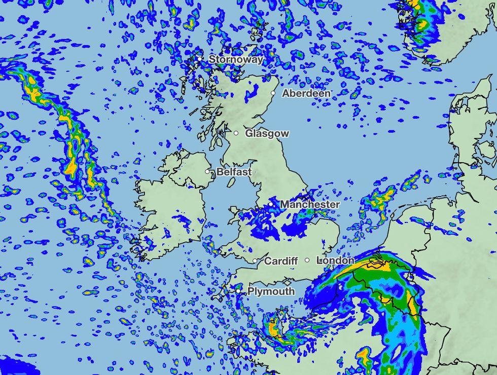 Rainy weather is expected across the UK this weekend.