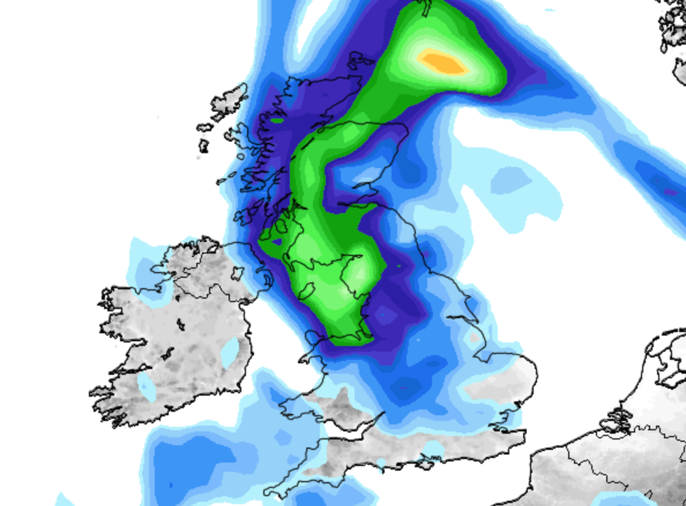 Rainy weather map