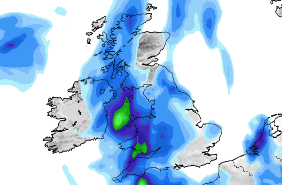 Rainy weather map