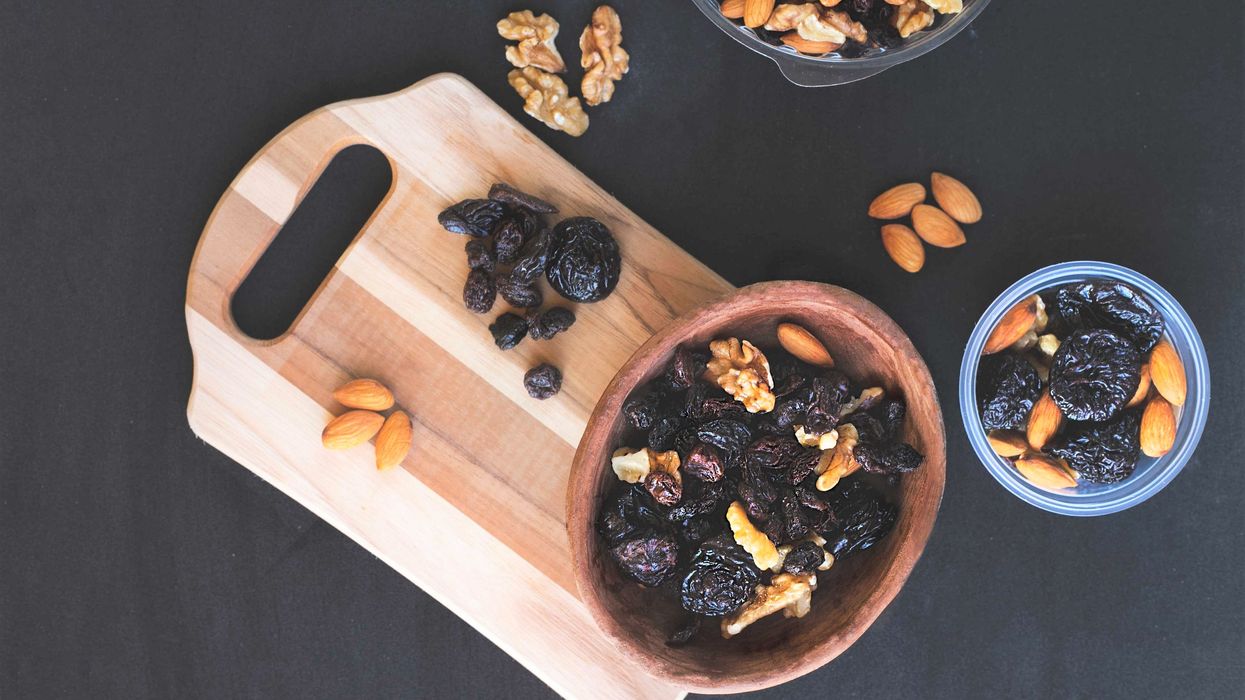 Raisins, dried fruit and nuts
