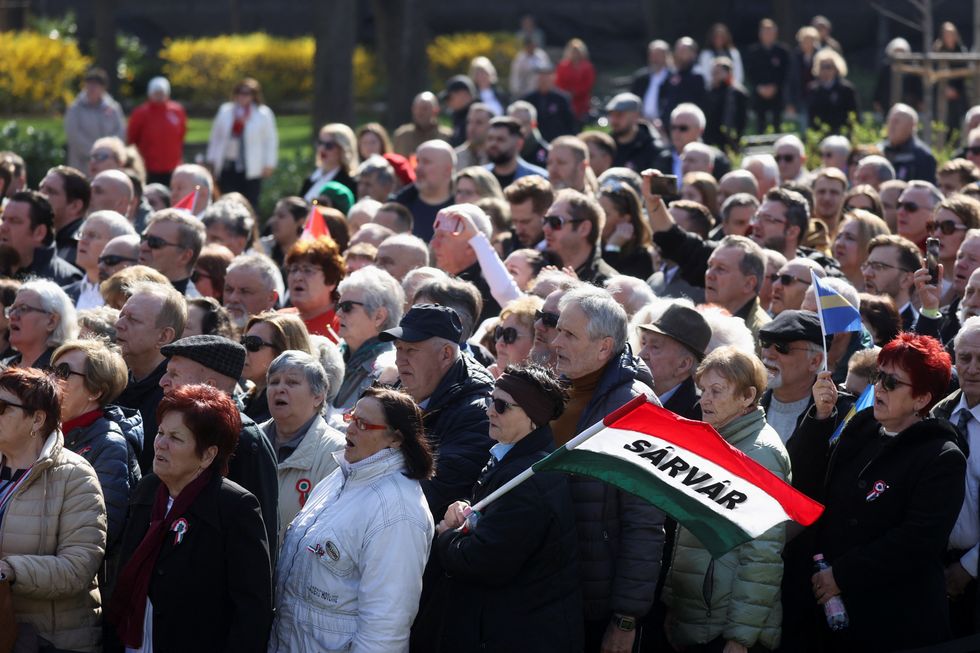 Rally gathers for Hungary's national day