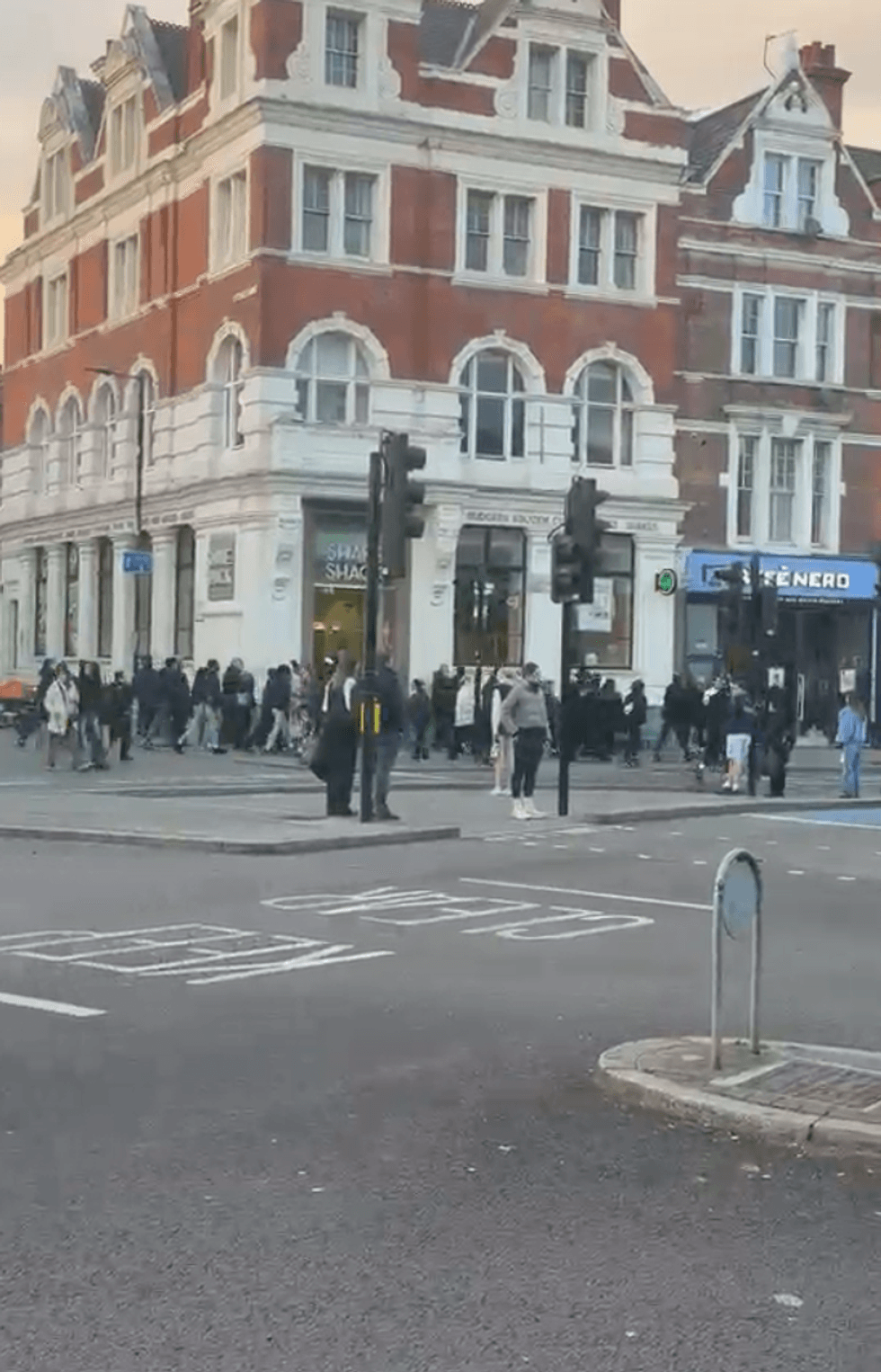 Rampaging youths in Clapham