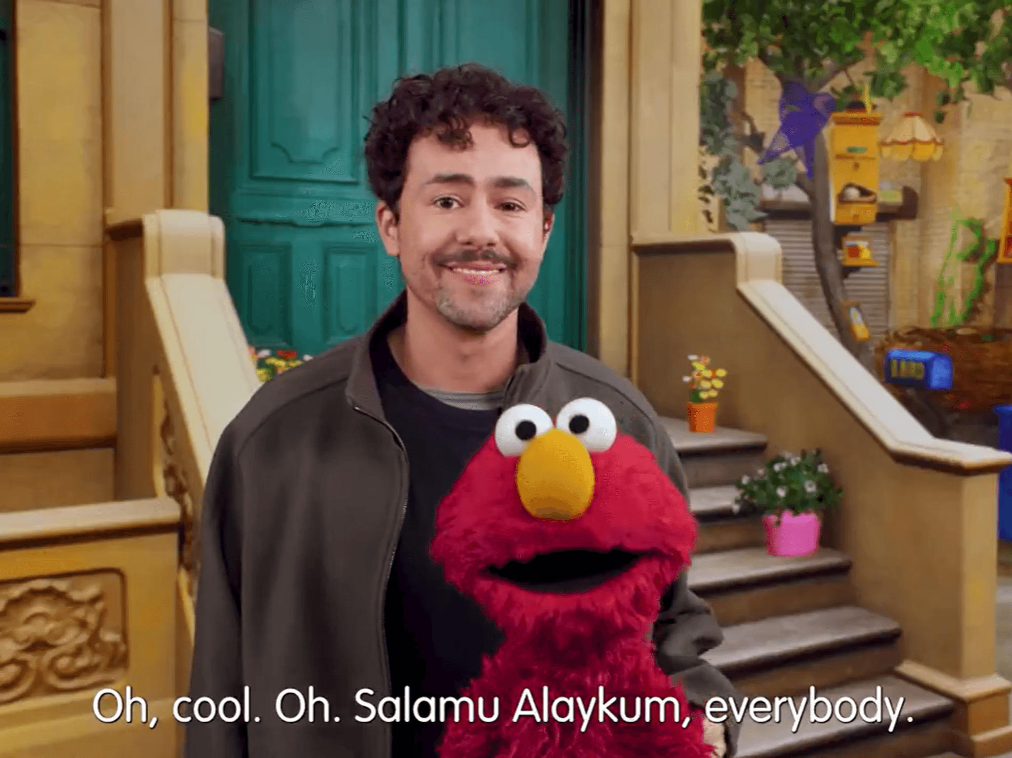 Ramy Youssef and Elmo