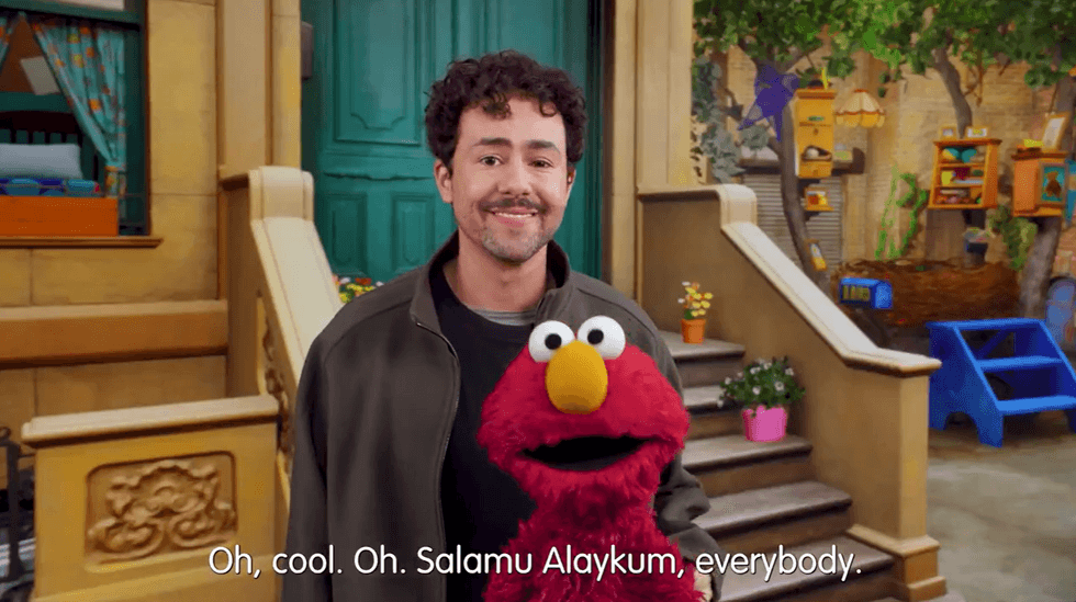 Ramy Youssef and Elmo