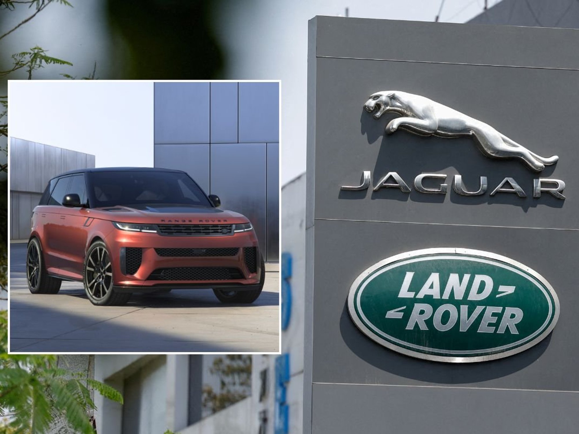 Range Rover and a JLR sign