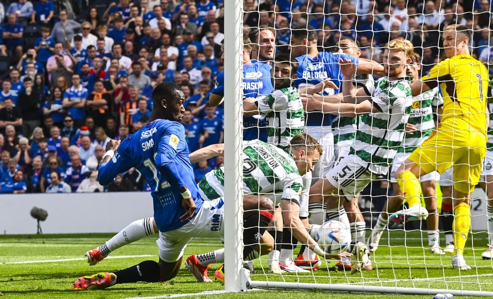 Rangers thought they had taken the lead earlier in the match