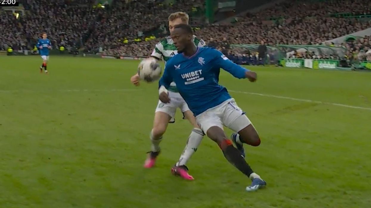 Rangers wanted a penalty for Alistair Johnston's handball
