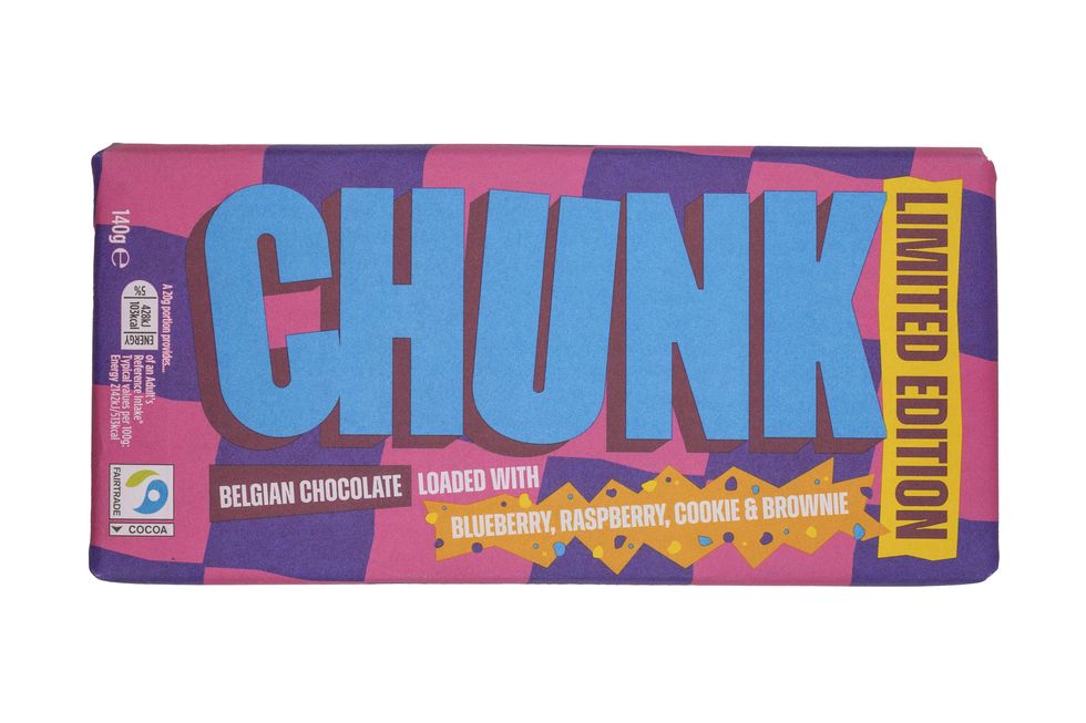 Raspberry and Blueberry Cookie with Brownie CHUNK bar