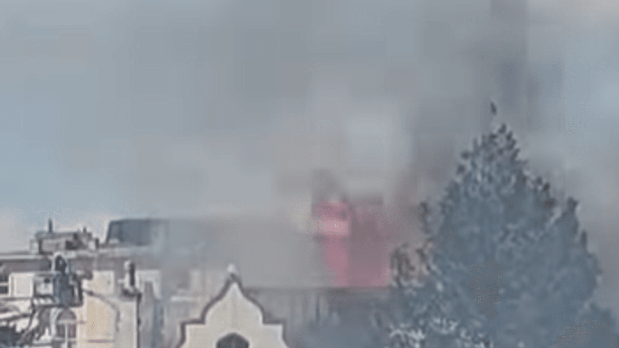 Real life Fawlty towers hotel on fire