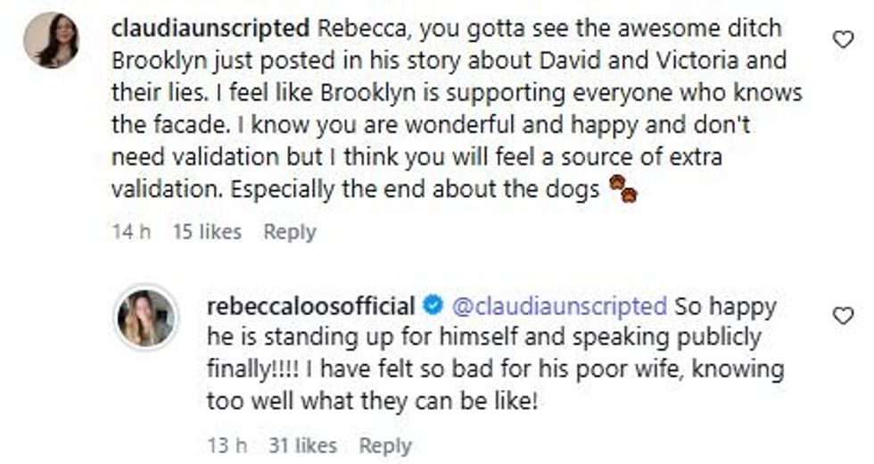 Rebecca Loos has spoken out