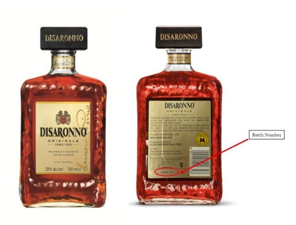 Recalled Disaronno Originale