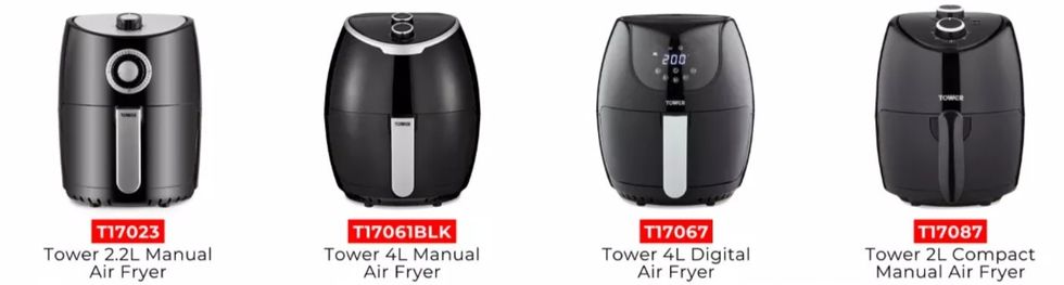 Recalled Tower Air Fryers