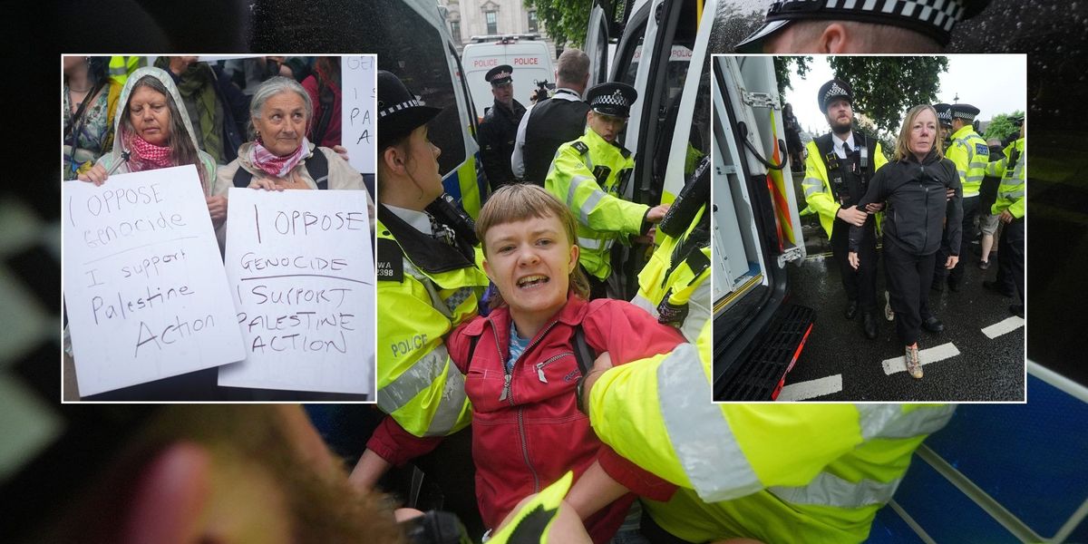 NextImg:Record number of people arrested at Palestine Action protests across Britain as over 100 demonstrators detained