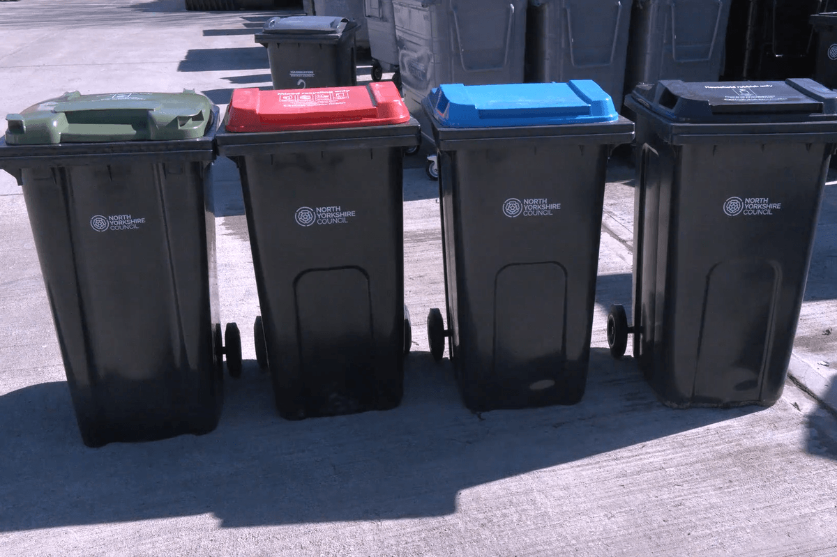 Recycling bins in Yorkshire