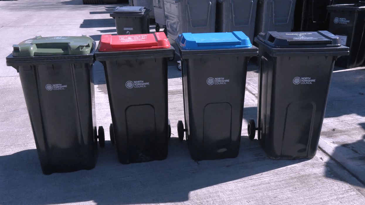 Recycling bins in Yorkshire
