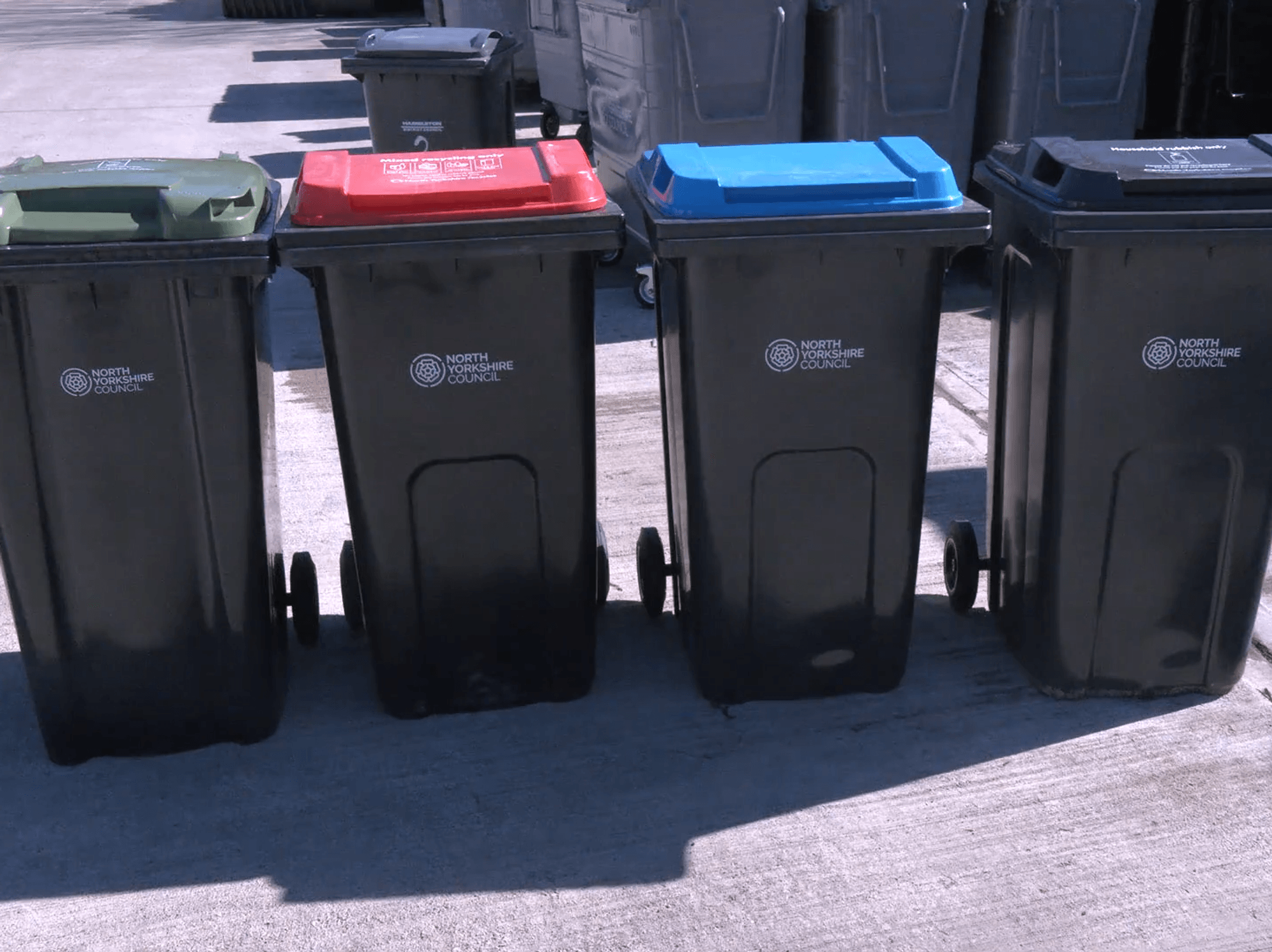 Recycling bins in Yorkshire