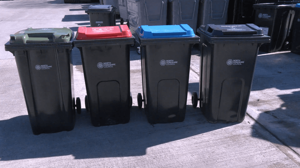 Recycling bins in Yorkshire