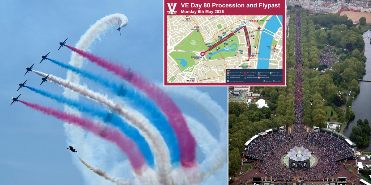NextImg:VE Day 80: What is the route of the flypast and procession?