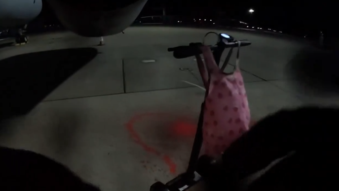 Red paint can be seen on the floor from the protesters\u200b