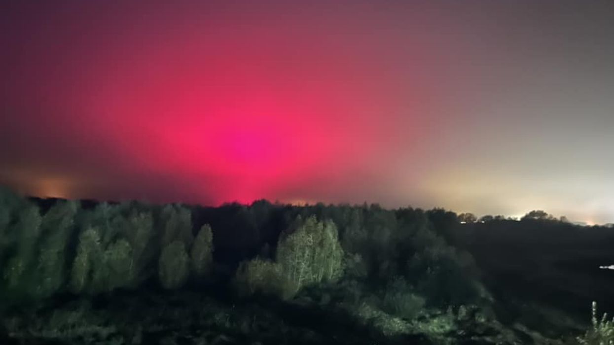 Reddish hue from tomato factory