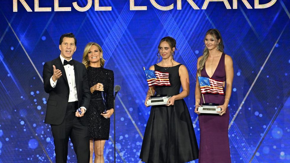 Reese Eckard of Sherwood High School and Alexa Anderson of Tigard High School were presented with the Most Valuable Patriot Award at FOX Nation\u2019s Patriot Awards on Thursday evening