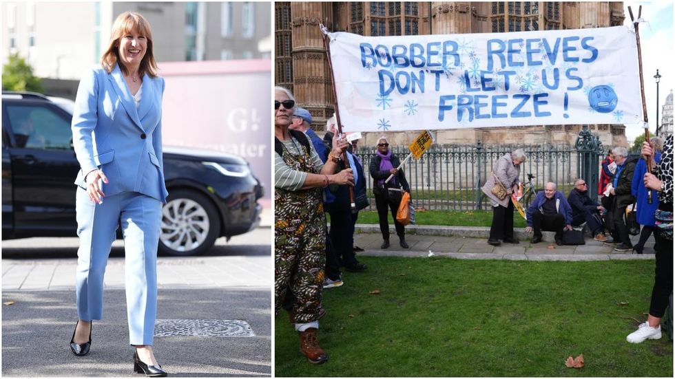 Reeves and protesters