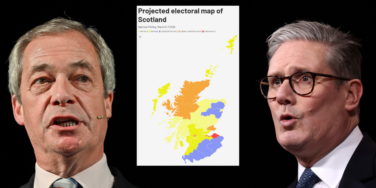 NextImg:'Wow!' Labour set to lose 94% of seats in Scotland in 'extinction event' - but who's taking them?