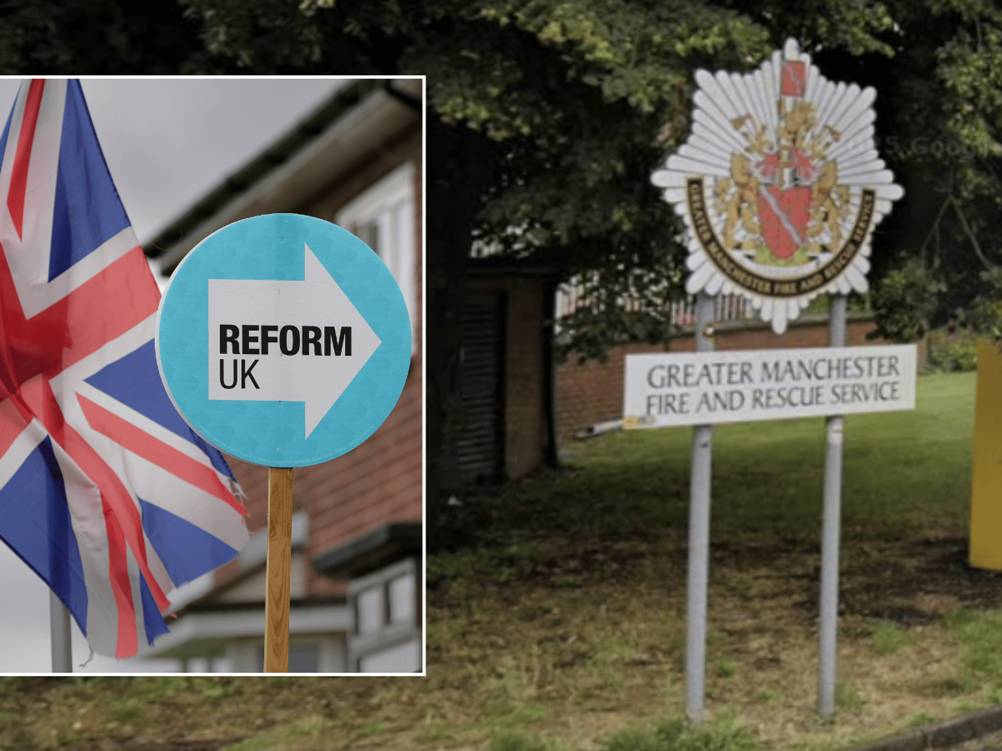 Reform sign; GMFRS sign
