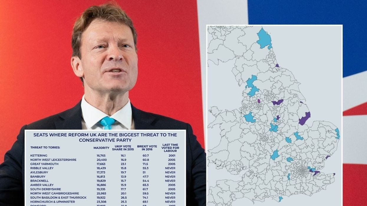 Reform UK's 12 target seats... and another 19 where Richard Tice could destroy Tory hopes
