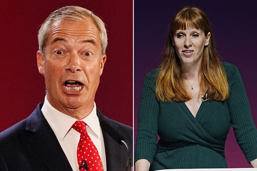 Reform UK leader Nigel Farage alongside Deputy Prime Minister Angela Rayner