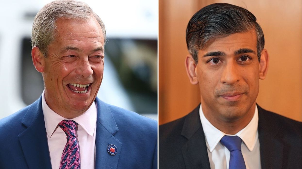 Reform UK leader Nigel Farage and Prime Minister Rishi Sunak