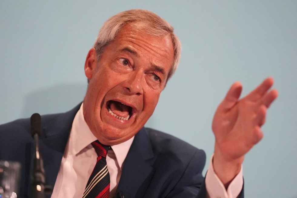 Reform UK leader Nigel Farage blasted Angela Rayner from the other side of the pond