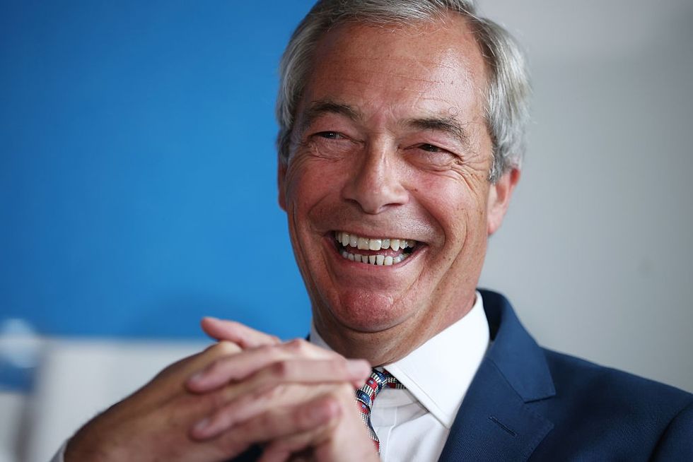 Reform UK leader Nigel Farage during a recent press conference