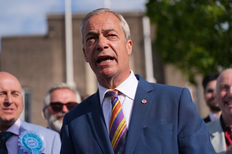 Reform UK leader Nigel Farage is still narrowly ahead of Andy Burnham's Labour in the polls
