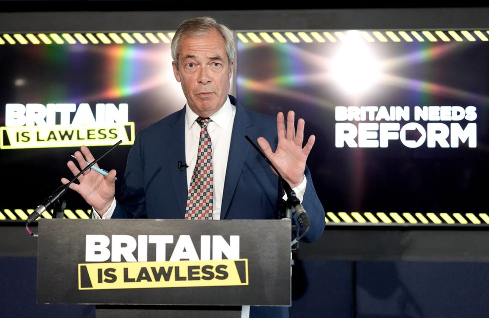 Reform UK leader Nigel Farage
