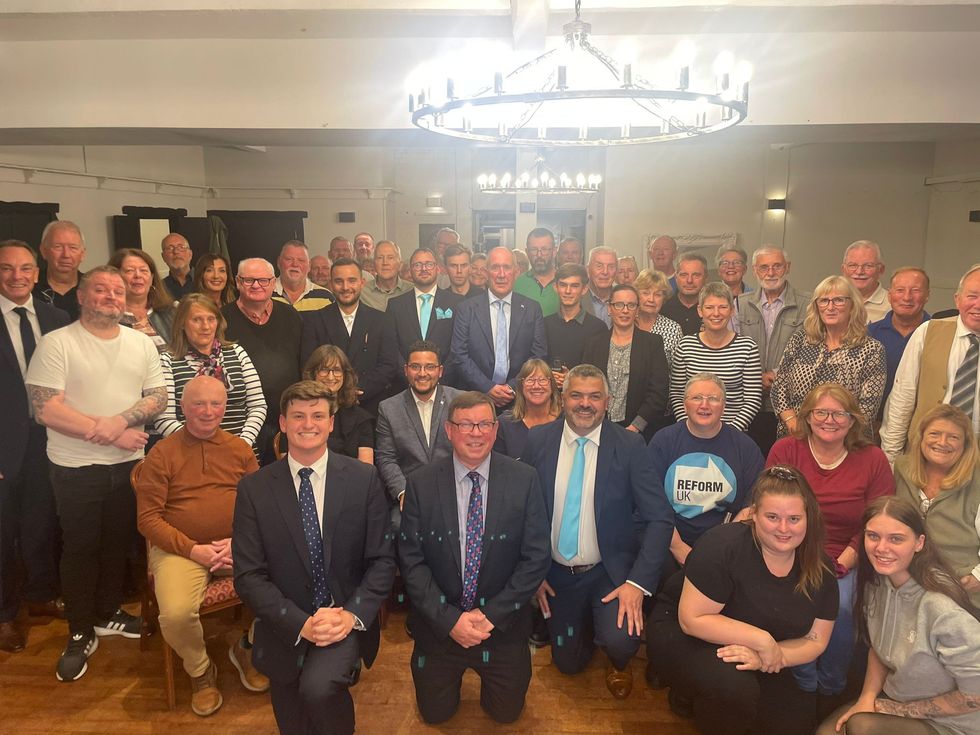 Reform UK members and supporters at the meeting
