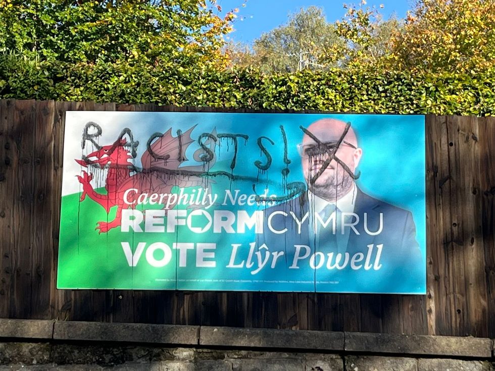 Reform UK's posters had been targeted during the tense by-election campaign