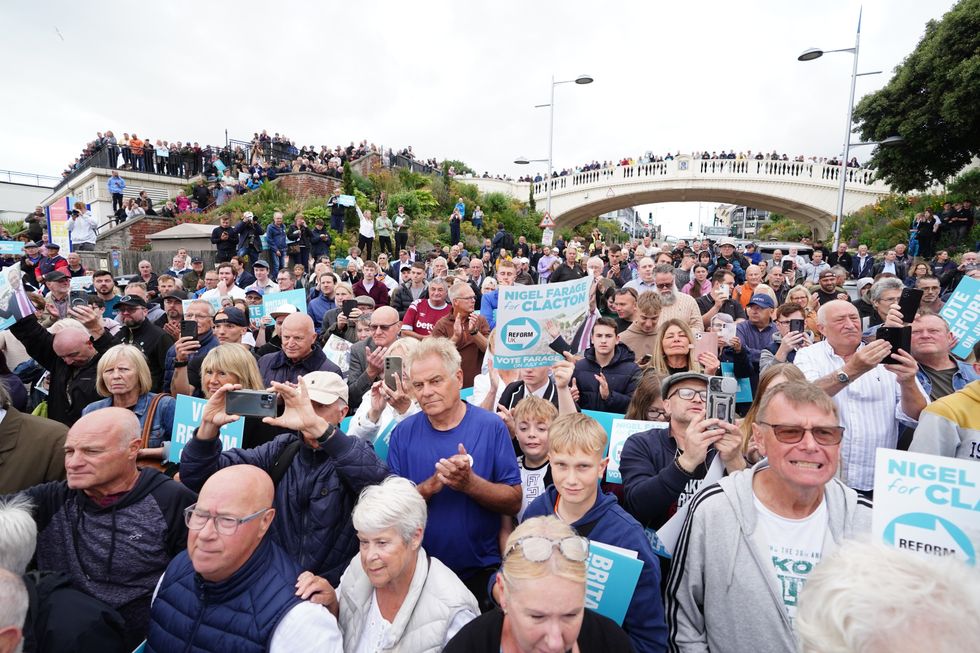 Reform UK supporters in Clacton