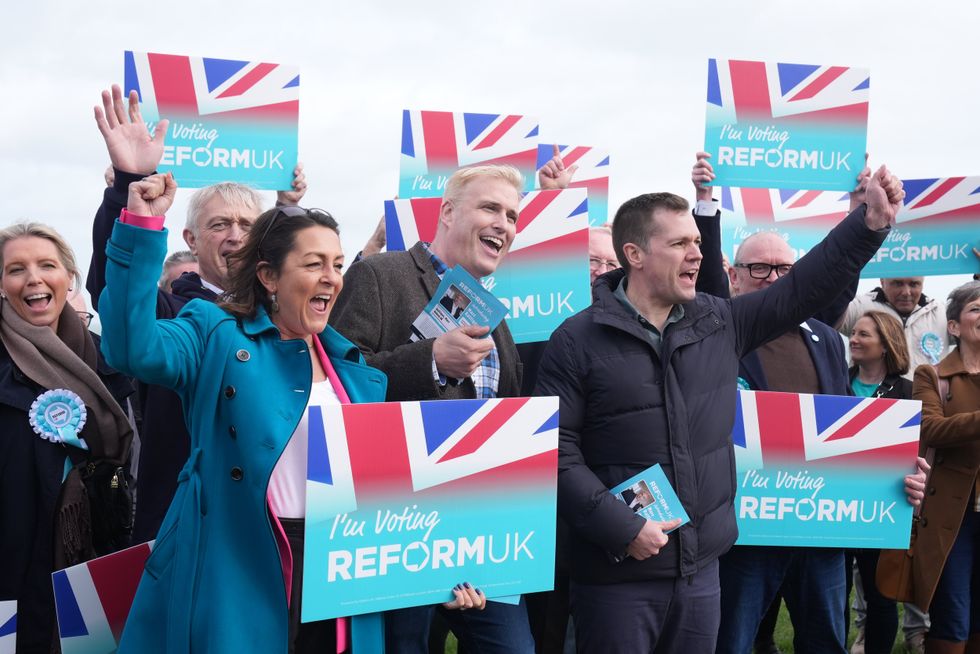 Reform UK supporters, leader of Kent County Council, Marc Rattigan, Robert Jenrick