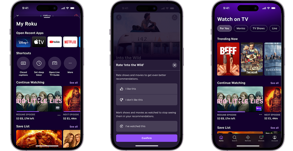 Refreshed Roku app