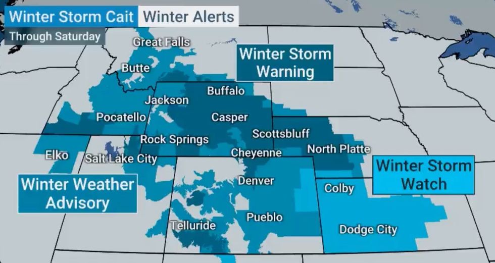 Regions hit worst by Winter Storm Cait at the weekend