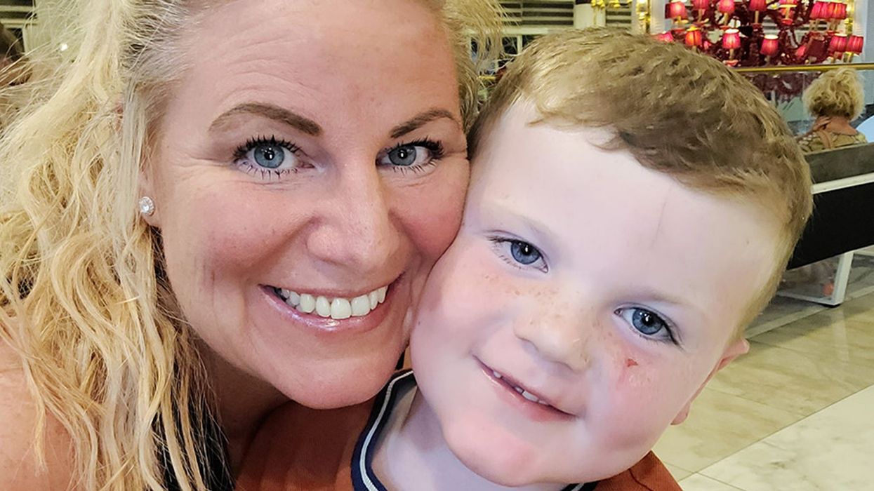 Reid Scanlon and his mum Alison