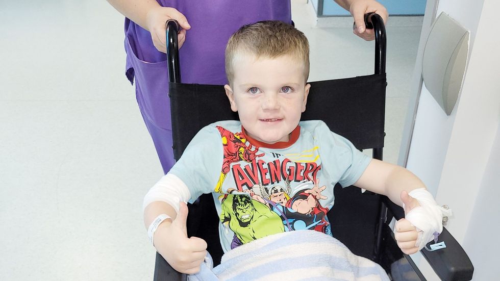 Reid Scanlon in hospital