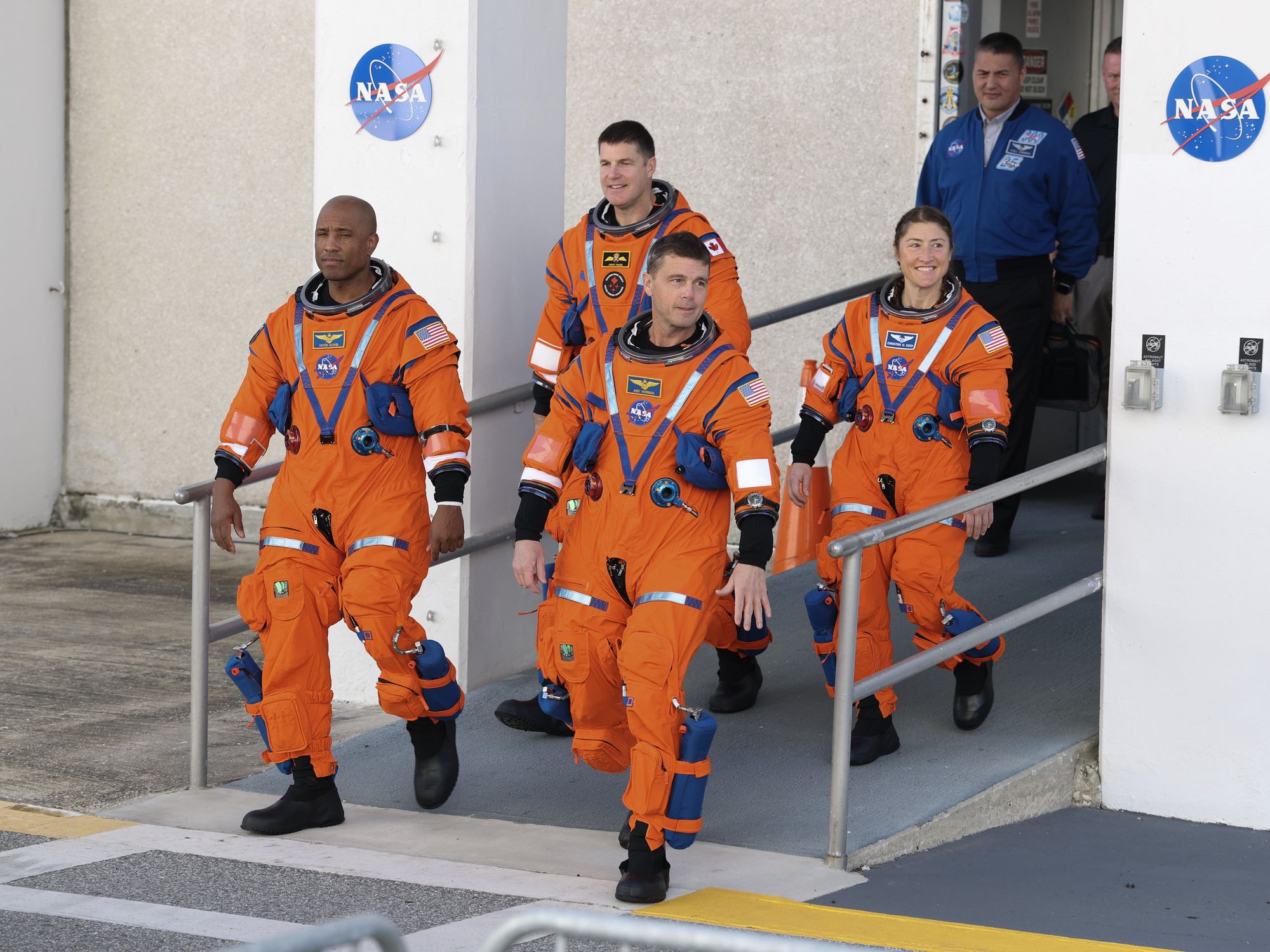 Reid Wiseman, Victor Glover, Christina Koch, Jeremy Hansen