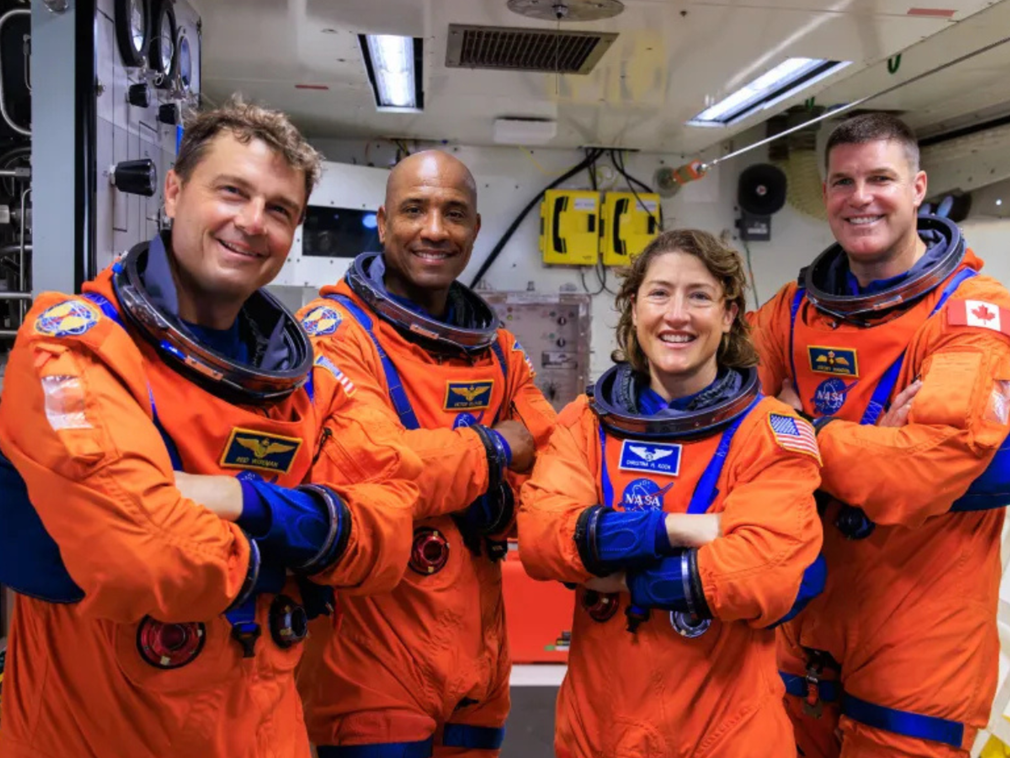 Reid Wiseman, Victor Glover, Christina Koch, Jeremy Hansen