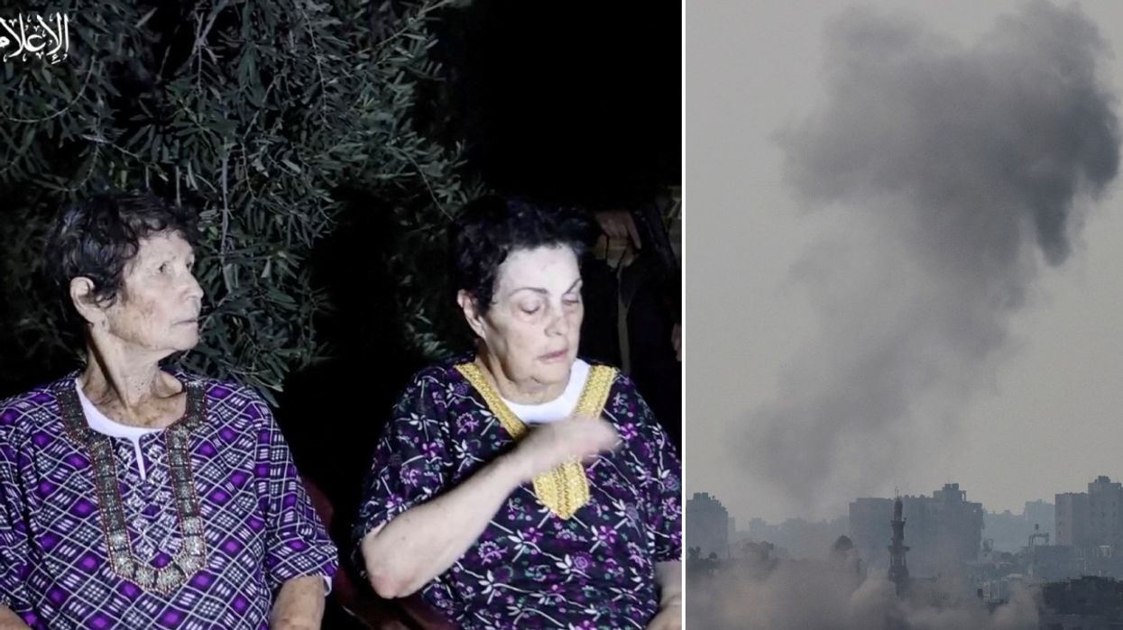 Released hostages and explosion in Gaza