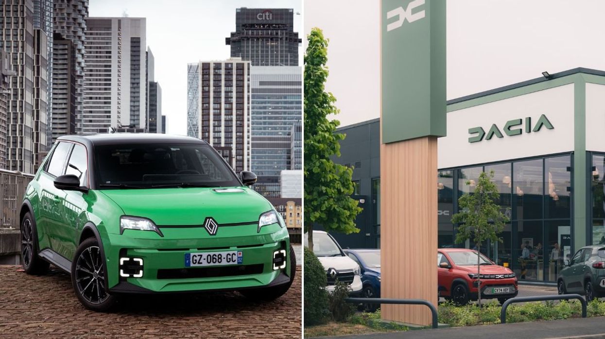 Renault car and a Dacia dealership