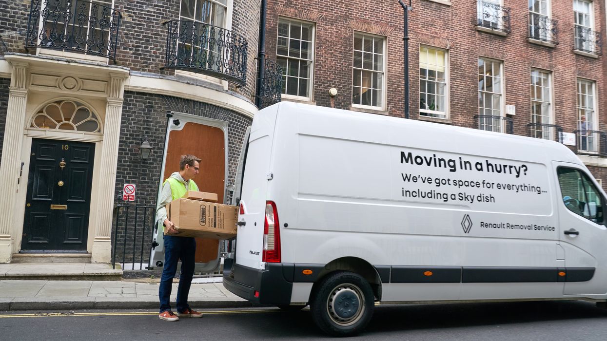 Renault moving van outside Number 10